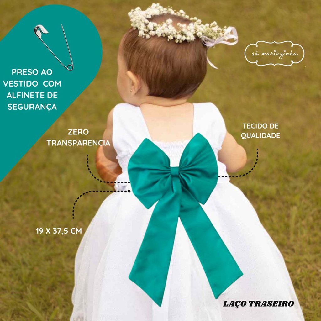 Laço TIFANY Para Vestido Decoração Acessório De Vestido Festa Em Tafeta tamanho unico REF4205