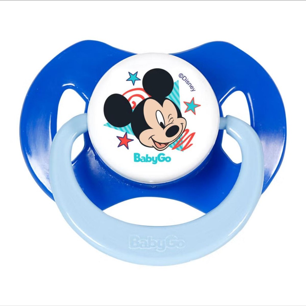 Chupeta Para Bebê Pepeta Mickey ou Estampa Mickey c/ Capuz Bico Orto Silicone Tam 2
