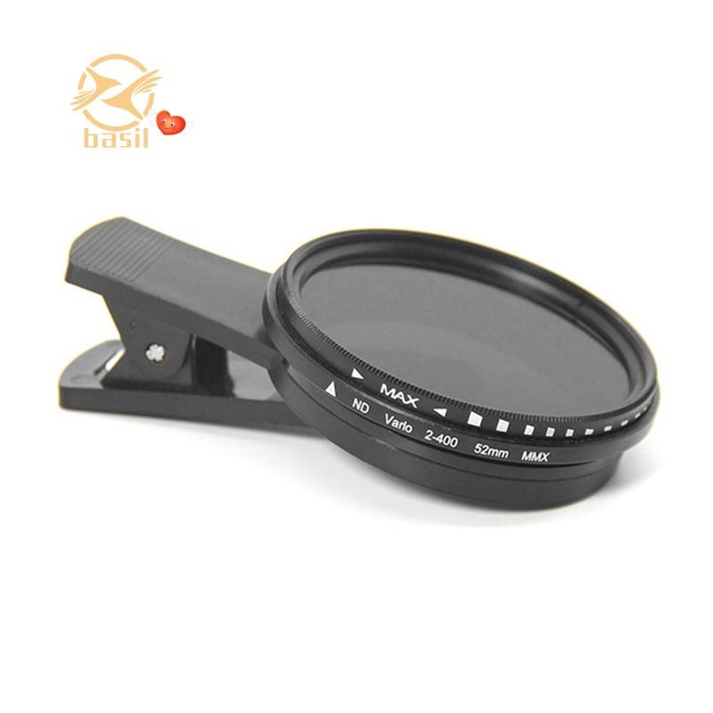 Filtro ND De Telefone De 52mm ND2 A ND400 , De Densidade Neutra Variável Com Clipe Para Câmera Intel