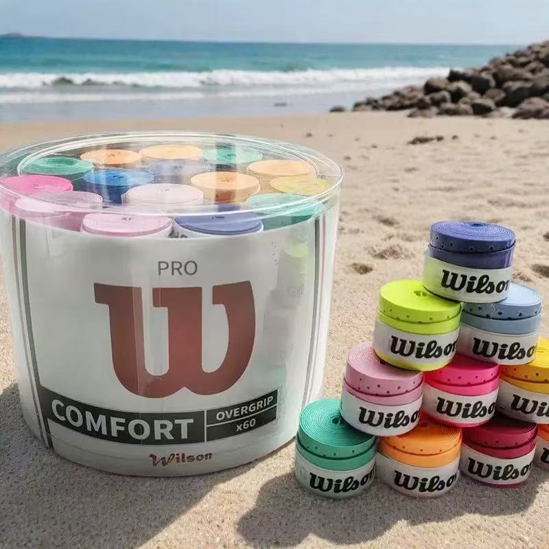 3 Pçs Wilson Raquete De Tênis Overgrip Suor Banda Absorção Badminton Mão Cola Aperto Pu Antiderrapan