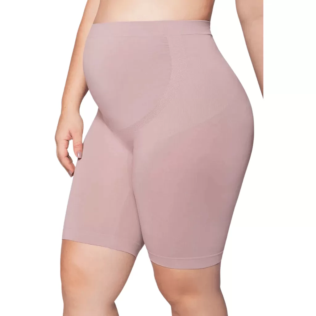 Kit 5 Unidades Bermuda Gestante e Pós-Parto Cintura Alta Poliamida Lupo