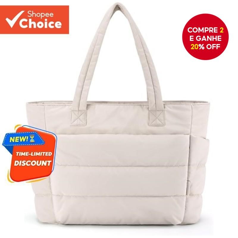 Bolsa Feminina Leve E Fofa Off White Praia Academia Estudantes