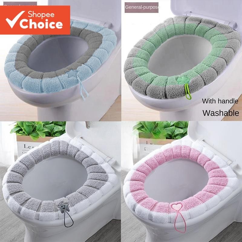 Capa de assento sanitário confortável, almofada reutilizável para banheiro.