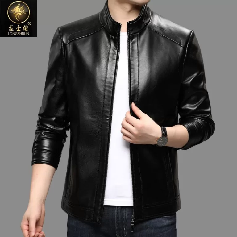 2025 Novo produto jaqueta de couro masculina jaque