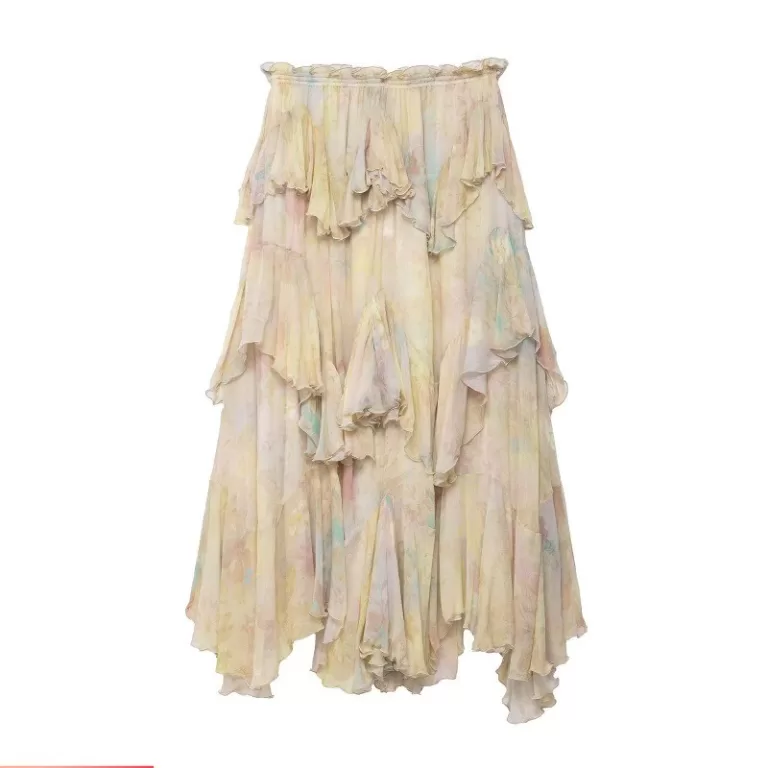 Roupas femininas com estampa elástica em camadas 