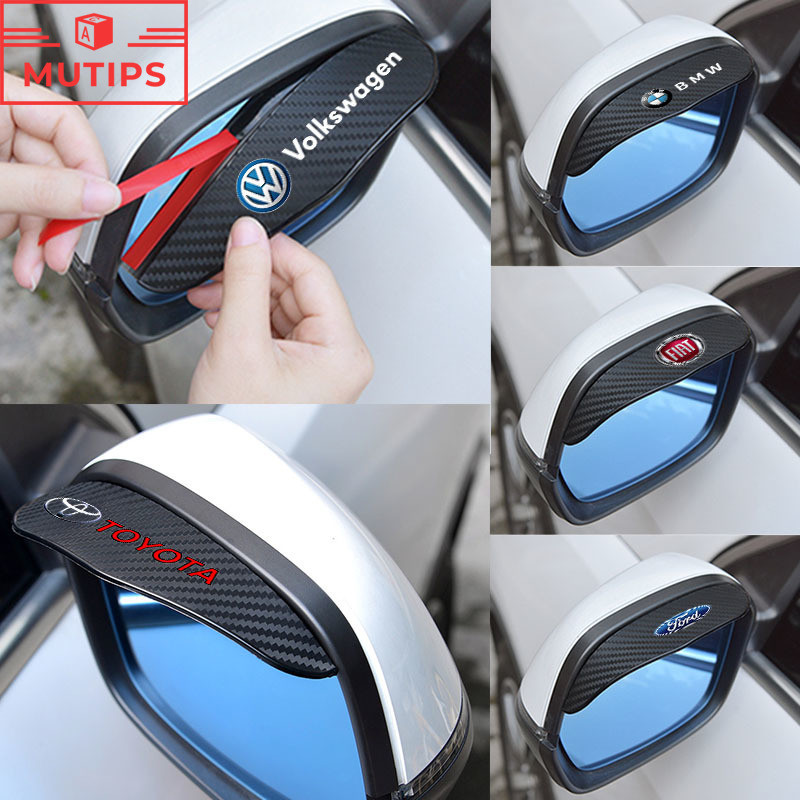 2pçs/Conjunto Espelho Retrovisor De Fibra De Carbono universal Lateral Chuva Para 99 % De Autopeças