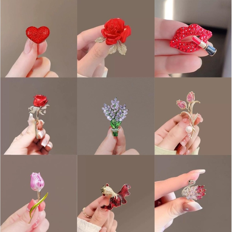 Broche Feminino 42 Modelos/Broche de Fitas para Cabelo/Broche Borboleta/Broche de Pérolas Elegante/P