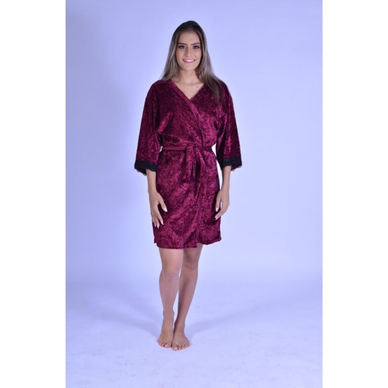 Robe Feminino Veludo Penhoar Hobby Roupão