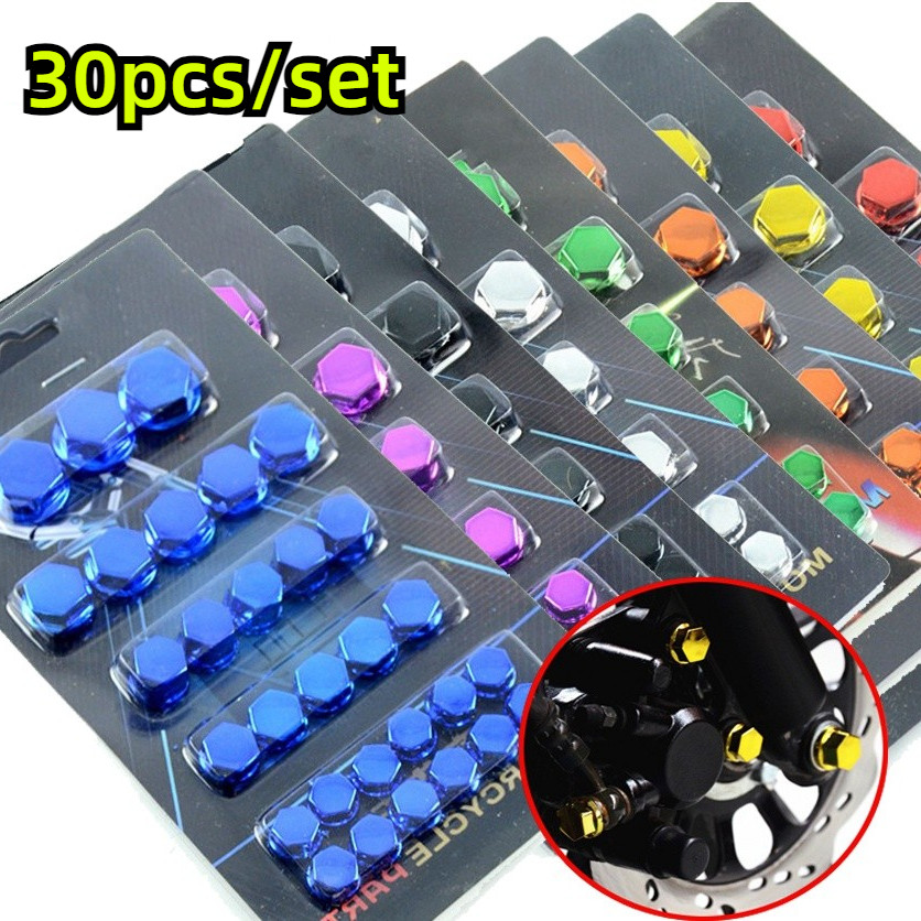 30pçs Capas De Parafusos De Modificação De Motocicletas Para Scooters Motorizadas Acessórios De Capa