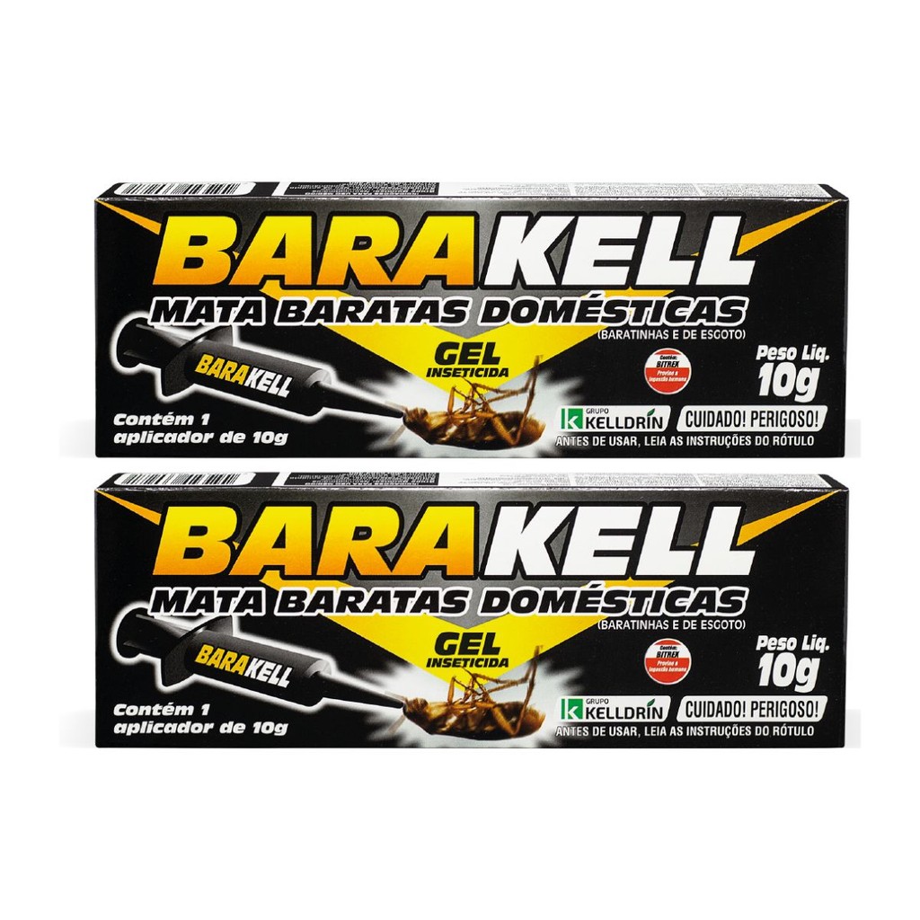Kit 2 Mata Baratas Barakell Gel Baratinha Americana Germânica 10gr