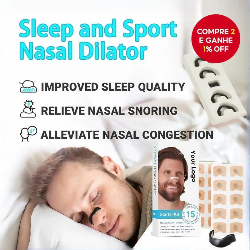 Kit Dilatador Nasal Esportivo Para Melhor Respiração Do Sono , Reduz O Ronco , Tiras Magnéticas Nari