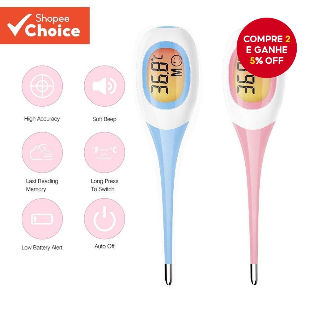 Termômetro Digital De Medição Rápida De 8 Segundos Para Adultos E Crianças , Cabeça Macia , Axilas O