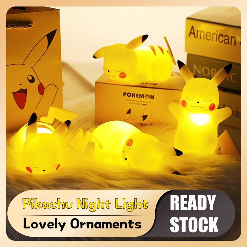 Luzes Noturnas Fofas Pikachu Criativas De Aniversário Mesa De Presentes Pokémon