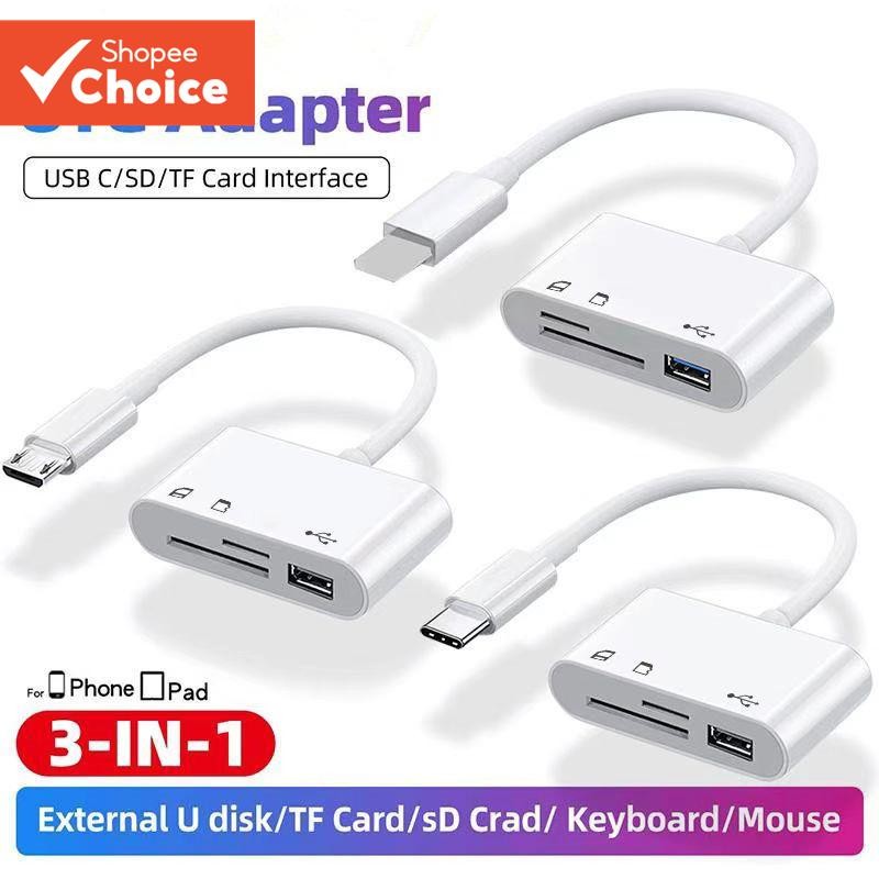 Leitor De Cartão Para iPhone Lightnng MicroSD TF USB iPad MacBook Laptop Galaxy Não É Necessário Apl