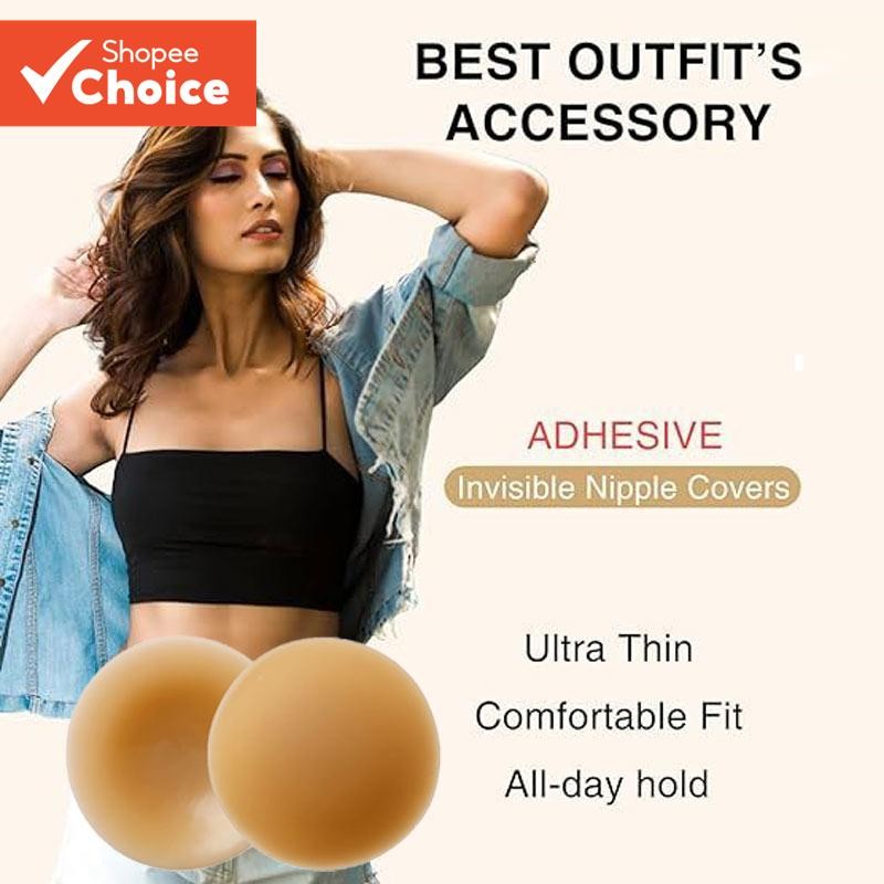 Sutiã Invisível De Silicone Ultrafino  Capas De Mamilo Reutilizáveis Sem Cola Para Mulheres