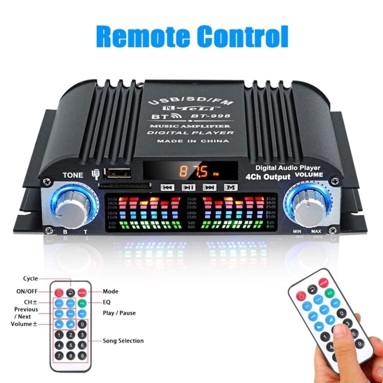 2V Amplificador Digital WiFi 1600W Rádio FM De Ca