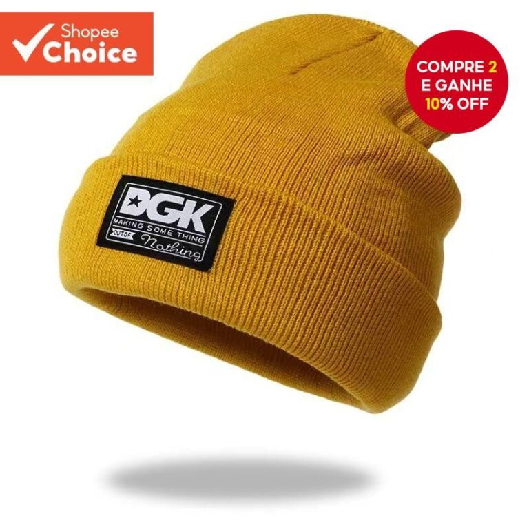 Chapéu De Esqui Unissex De Lã Com Letras DGK  Go
