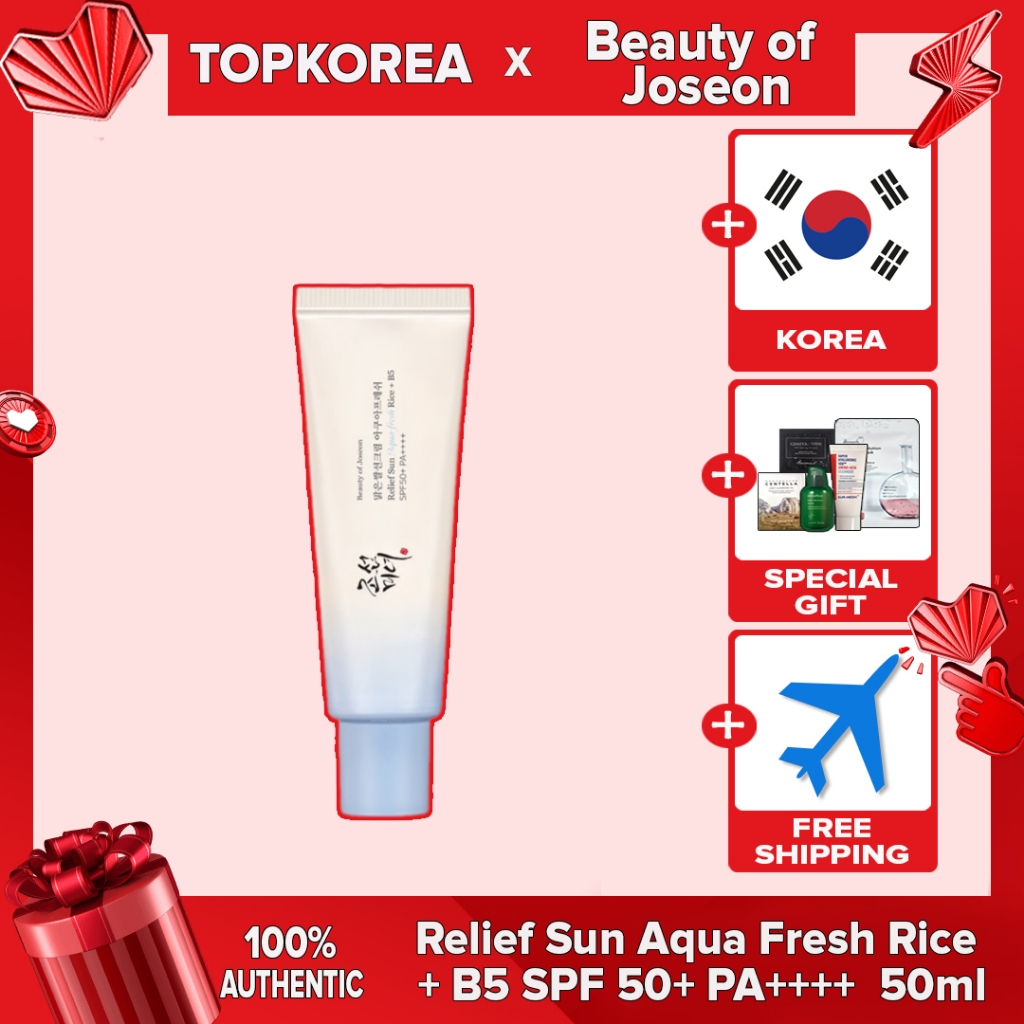 Beleza De Joseon Relief Sun Aqua Arroz Fresco + B5 Fps 50 + PA + 50ml TOPKOREA Envio Da Coreia