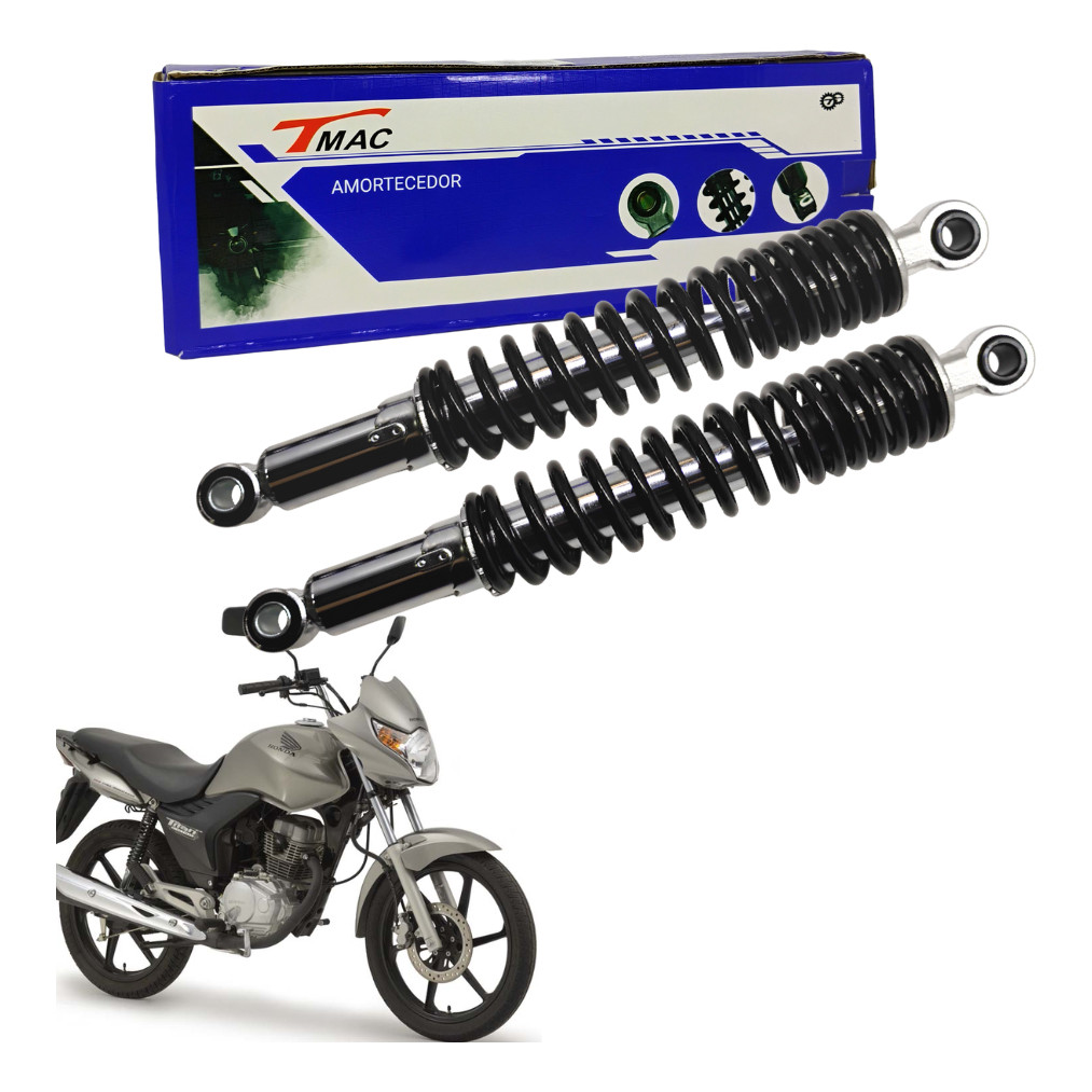 Par Amortecedor Traseiro Cg Titan Fan 150 2004 2005 2006 2007 2008 2009 2010 A 2015 MODELO ORIGINAL