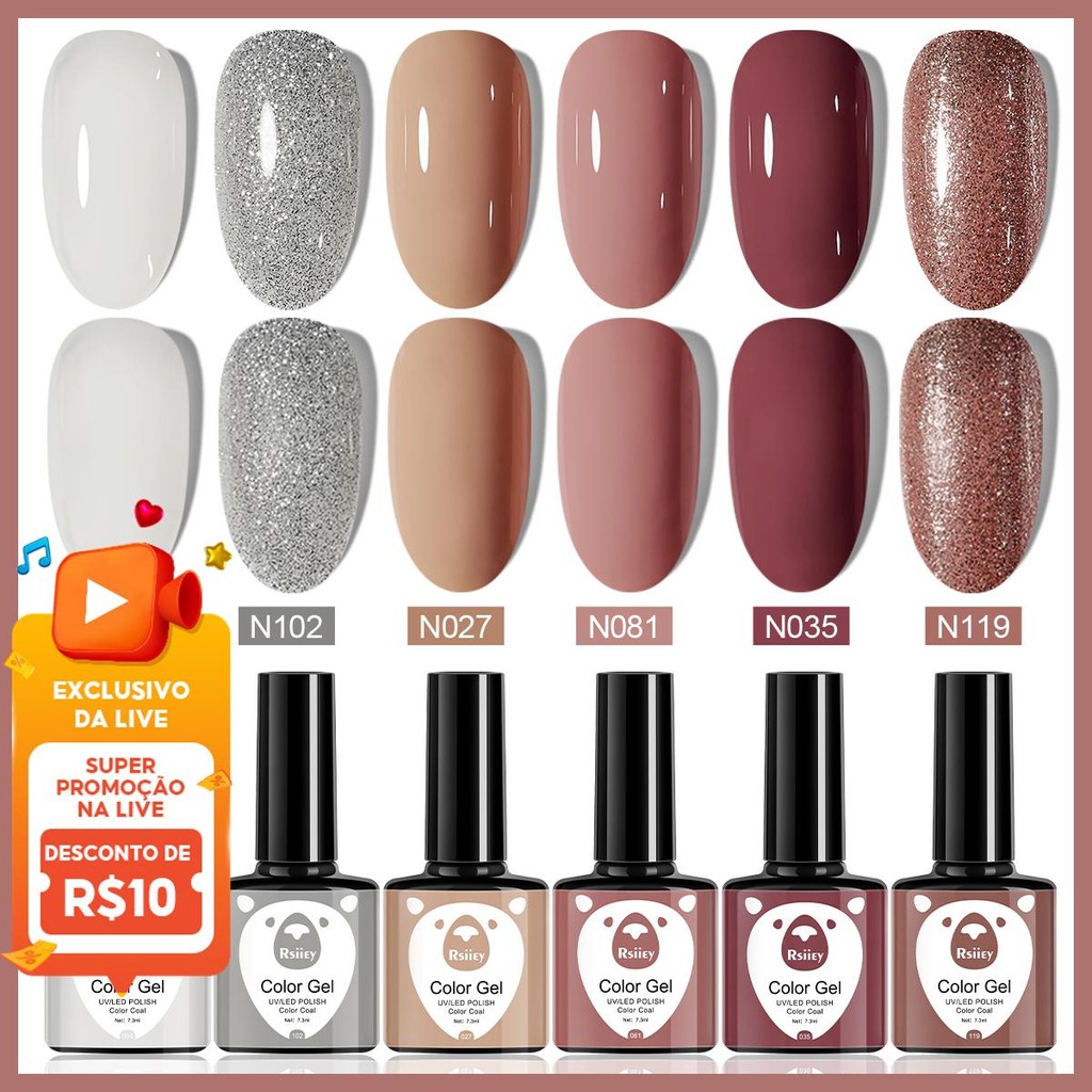 Conjunto De Esmalte Em Gel De 6 Cores Para Todas As Estações Kit De Unhas LED DIY Home Manicure Pres