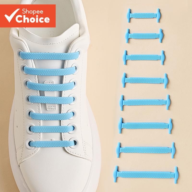 16 Peças De Cadarços De Silicone Sem Amarração  Elásticos De Bloqueio Rápido Para Tênis , Corrida ,