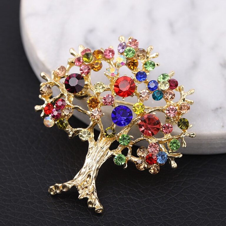 Broche Colorido de Árvore da Sorte Acessórios de