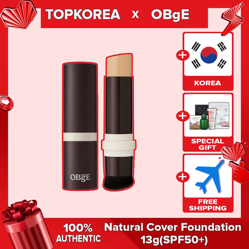 OBgE Obe Base Natural Cover Marfim/Bege 13g (SPF50 +)/TOPKOREA/Envio Da Coreia