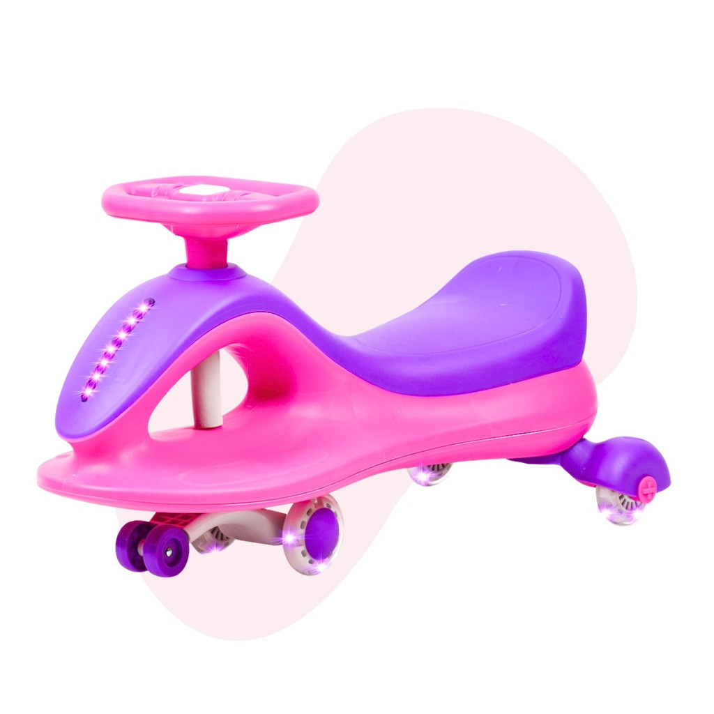 Carrinho Eletrico Divertido com Volante 360 Graus Rotação Completa, Luzes e Sons