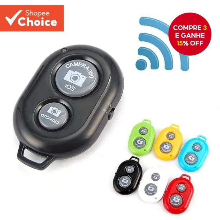 Mini Câmera Bluetooth Remota-Botão De Obturador 