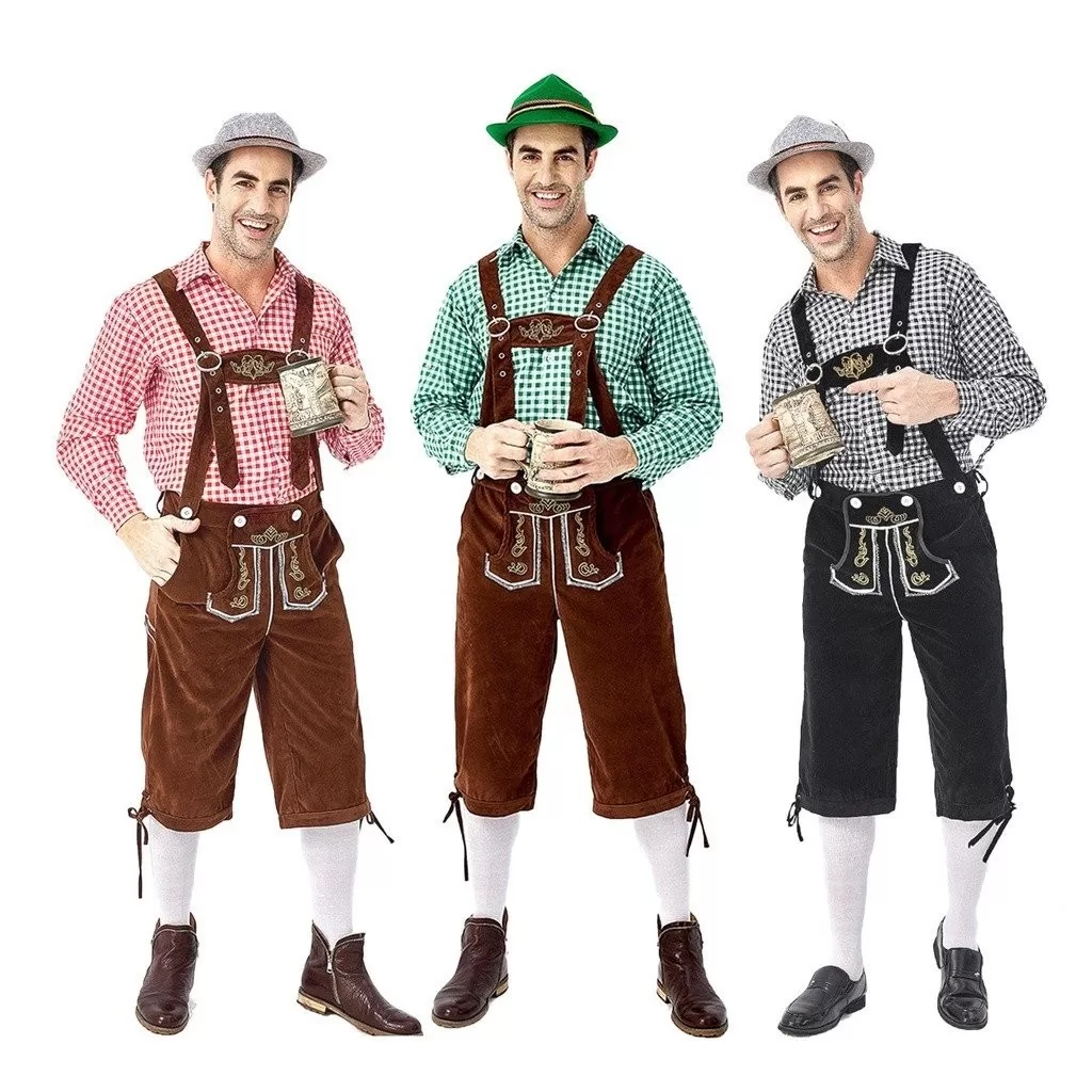 Homens Carnaval Trajes Oktoberfest Meninos Lederhosen Bávaro Grupo de Cerveja Infantil Alemão Cospla