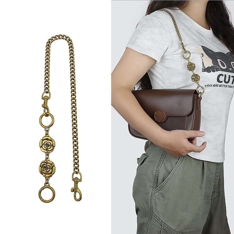 Bolsa Diagonal Fêmea Com Alça Extensível De Corrente Alta Acessórios De Metal Substituição De Ombro