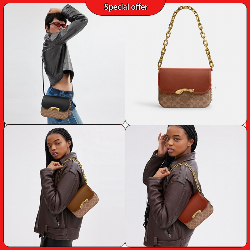 C0*ACH Bolsa de mão feminina Bolsa de ombro Crossbody 2025 Fashion Luxury Leather Shopping Bag #6123