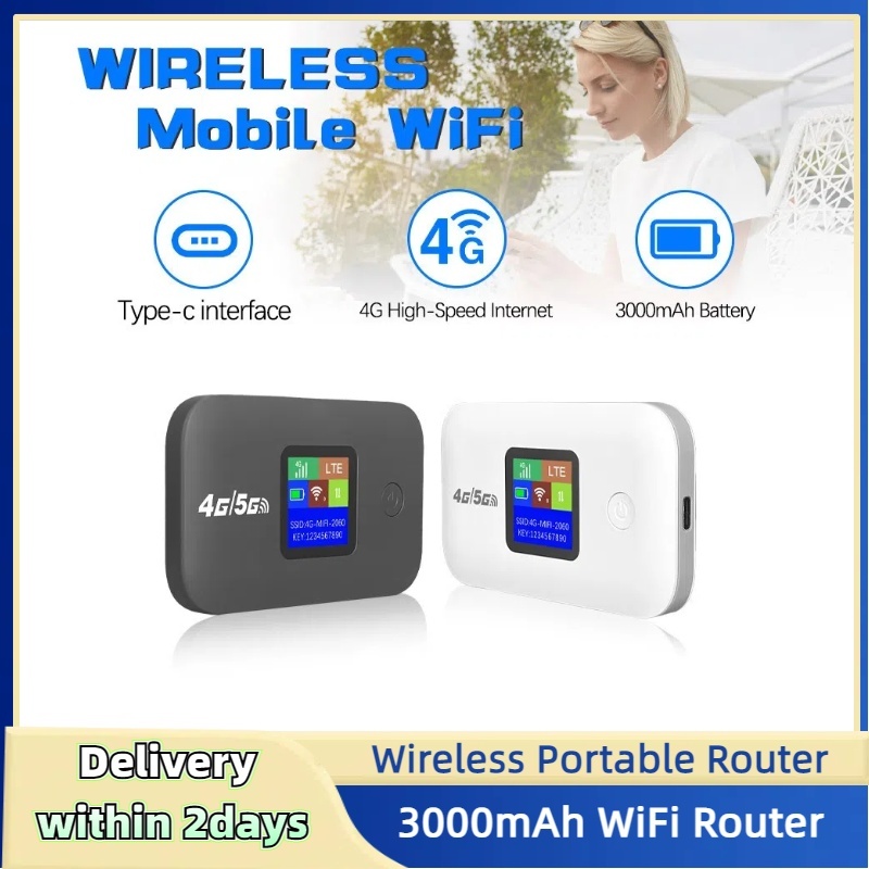 Mini Roteador Portátil Sem Fio 150Mbps – WiFi de Bolso com Bateria 3000mAh, Slot para Cartão SIM 4G,