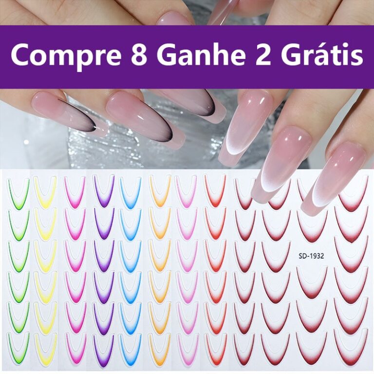Compre 8 Ganhe 2 GrátisAdesivos De Unhas Linha Fr