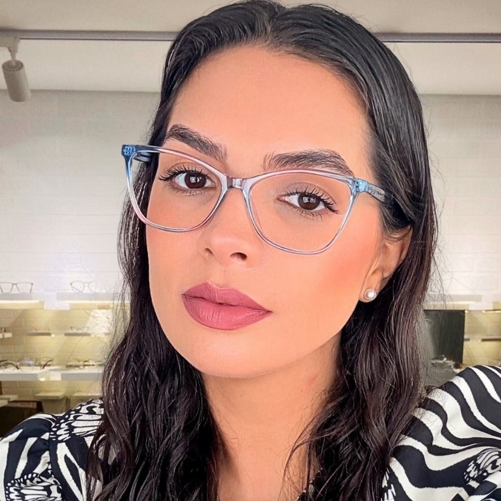 Armação de óculos feminino leve confortável gatinho elegante