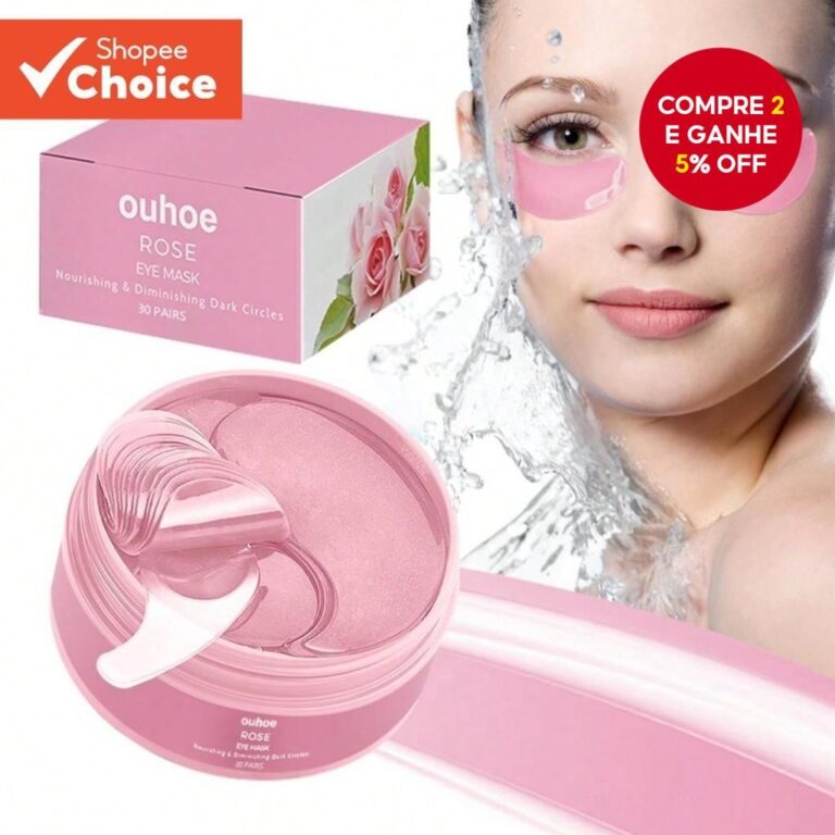 Máscara de Olhos Rosa para Iluminar Linhas Finais