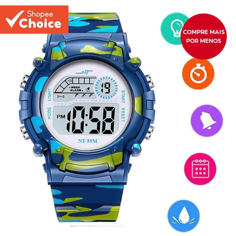 Camo Kids Relógio Digital Para Crianças , Meninos E Meninas , À Prova Dágua , Unissex Esportes Ao Ar