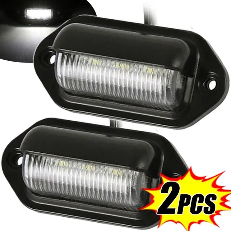 2Pcs 6 LED Número De Licença Do Carro Placa De Matrícula De Luz/Universal Auto Truck RV À Prova Dágu