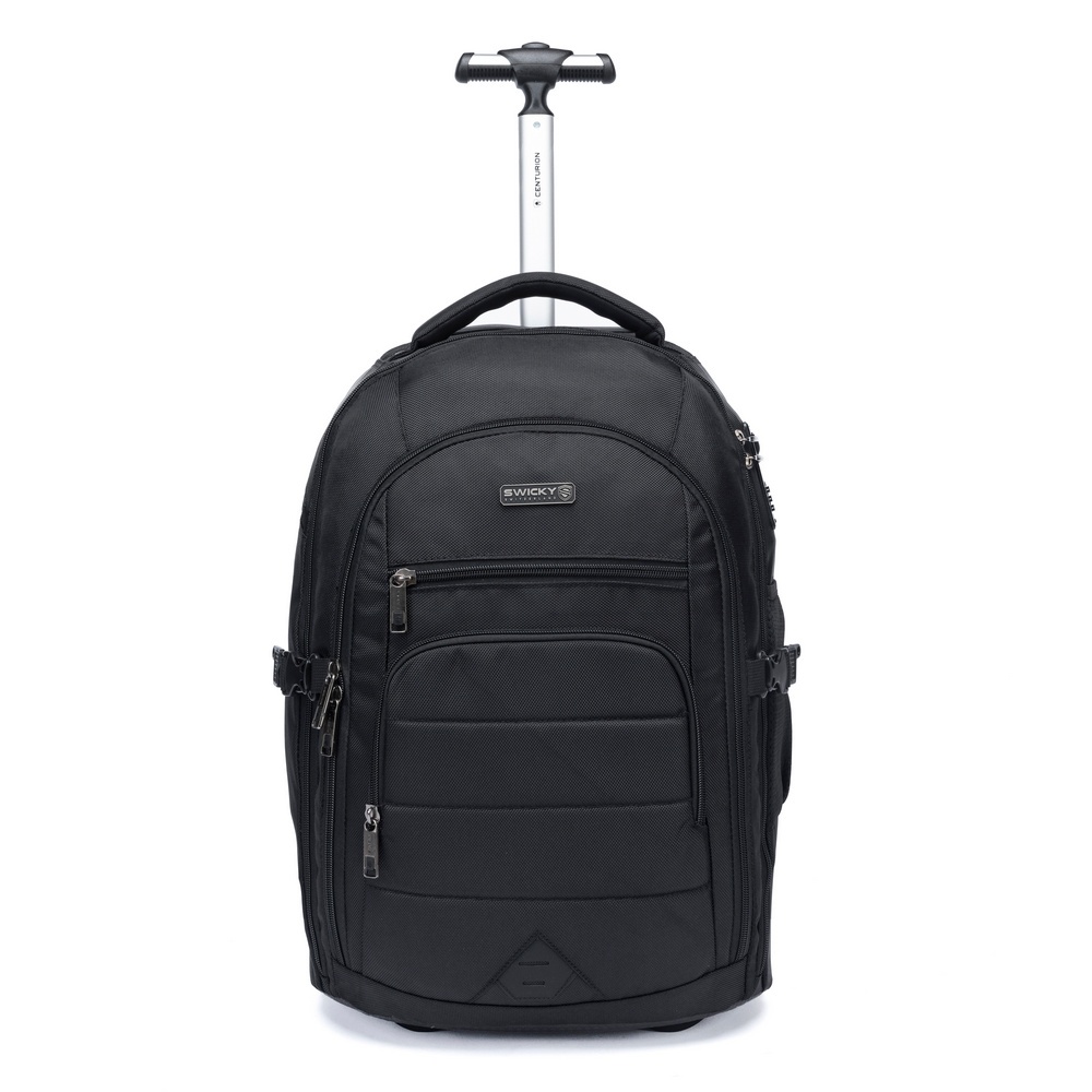 Mochila Carrinho Executiva Grande Rodinha Reforçada Swicky Alças Costas Mao Faculdade Viagem Noteboo