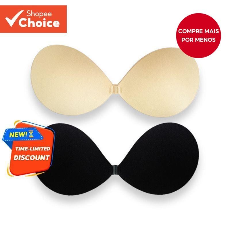 1 Par De Almofadas De Sutiã Push-Up Nude  Inserções De Silicone Autoadesivas