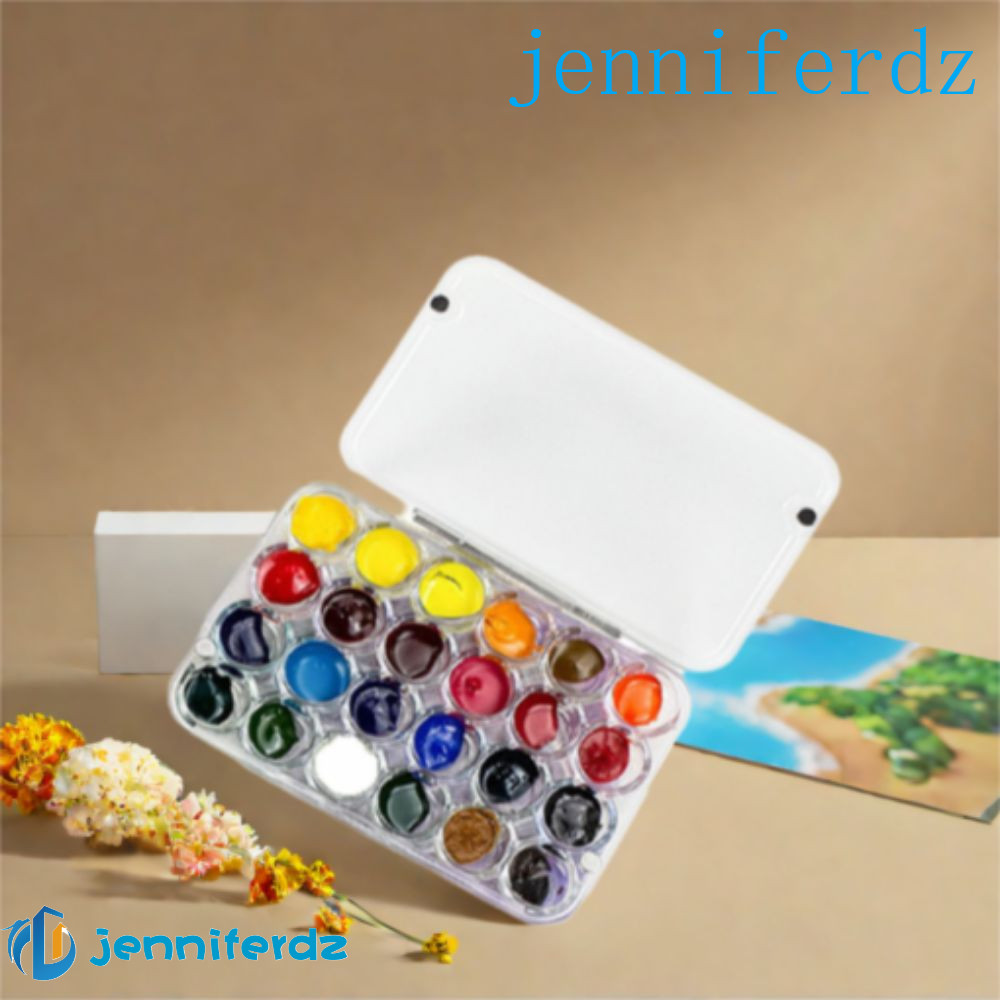 AJENNIFER Mini Paleta De Aquarela , Bandeja De Tinta Transparente Vazia , Caixa Acrílica Selada Com