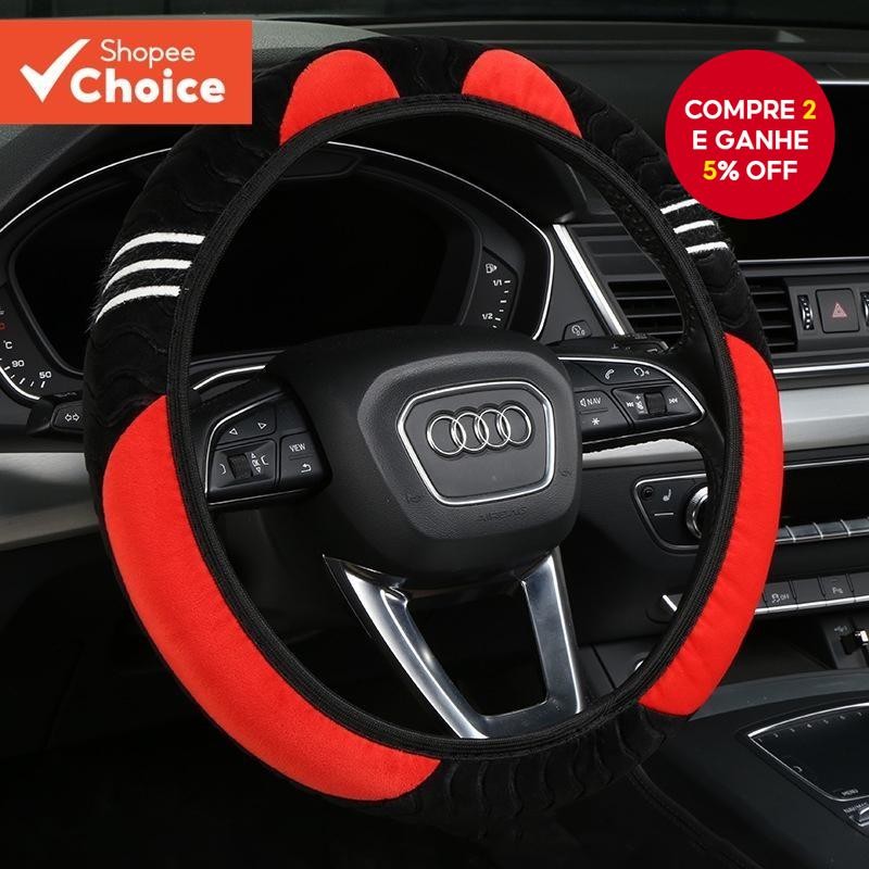 Capa Universal Para Volante Plush Monster-Elástica , Sem Anel Interno