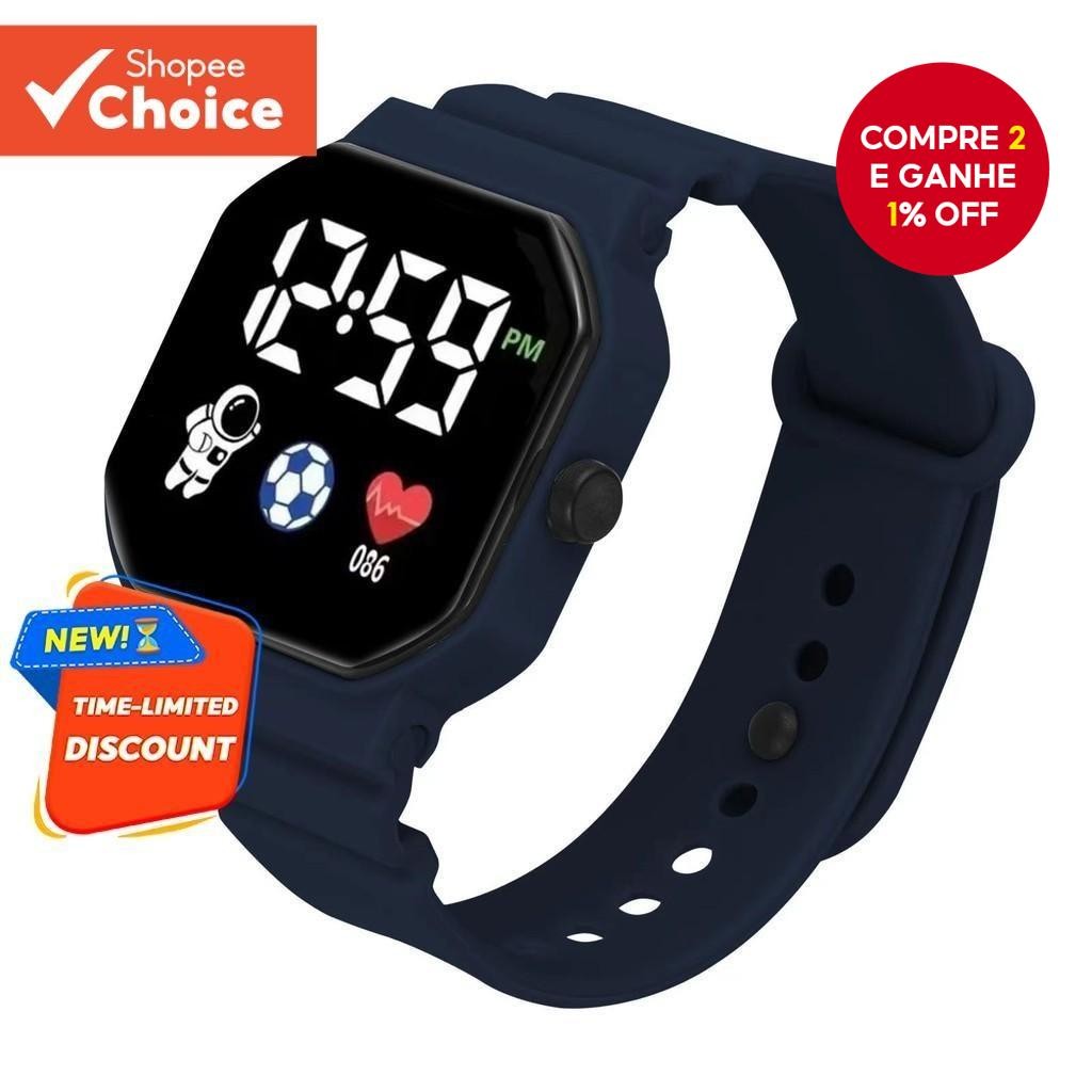 Relógio Eletrônico LED De Astronauta Moderno Para Crianças E Estudantes Com Recurso De Luz Noturna M