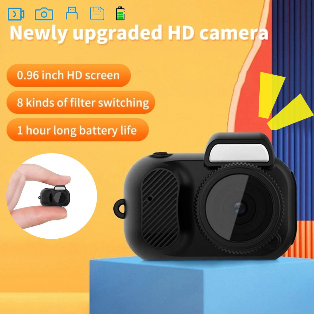 Mini Câmera Com Tela Para Uso Interno E Externo Em Casa Esporte HD 1080p Portátil Vintage Muito Pequ