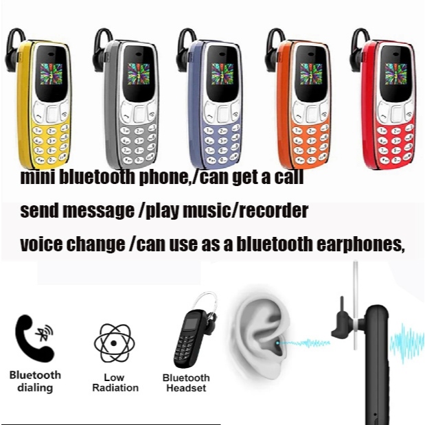 BM10 mini Telefone Sem Fio dual sim standby Com MP