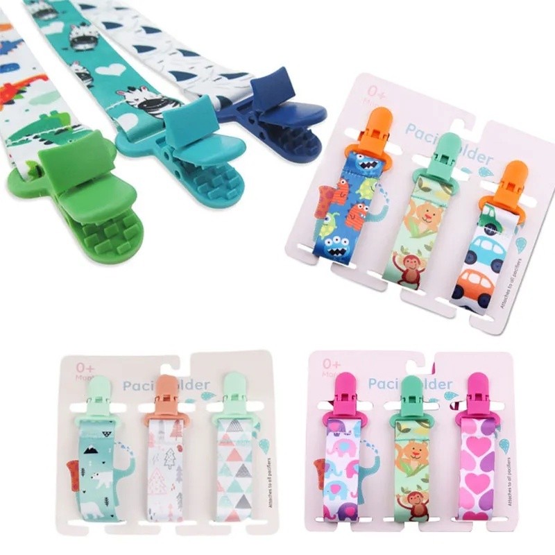 3 Pçs/Set Clipes De Chupeta De Bebê Corrente Manequim Clipe Suporte De Mamilo Para Mamilos Crianças