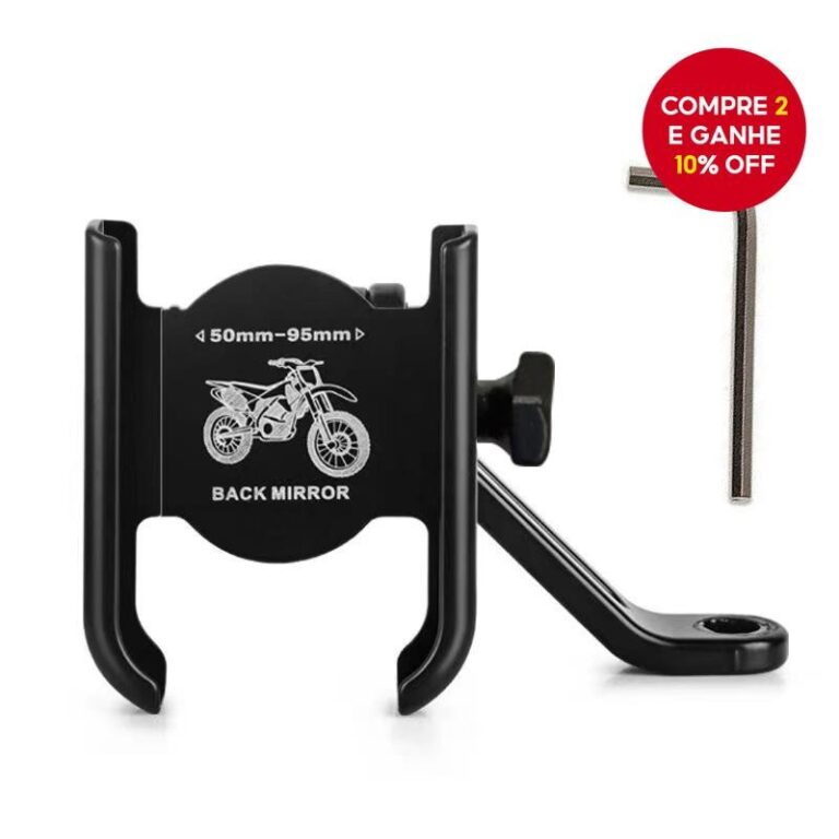 Suporte De Telefone Para Motocicleta Em Liga De Al