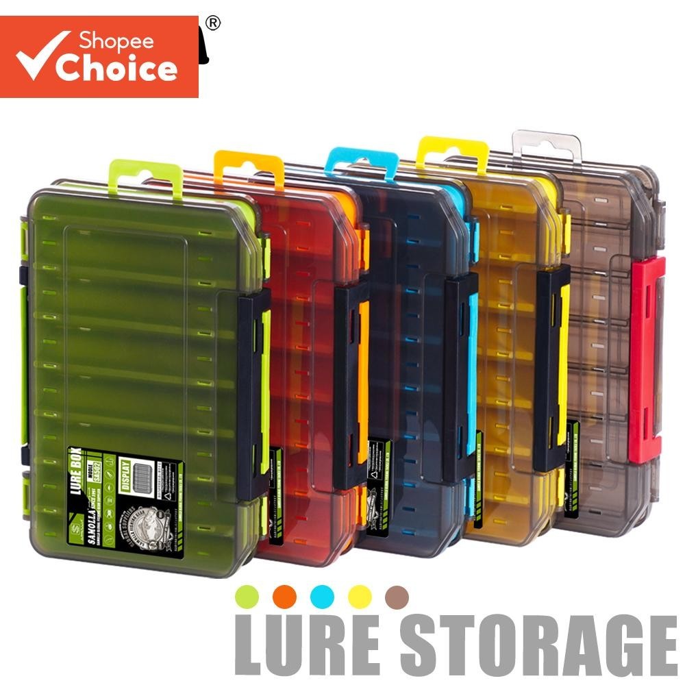 1 Caixa De Equipamento De Pesca Dupla Face , Portátil , Resistente À Pressão E A Quedas Para Armazen