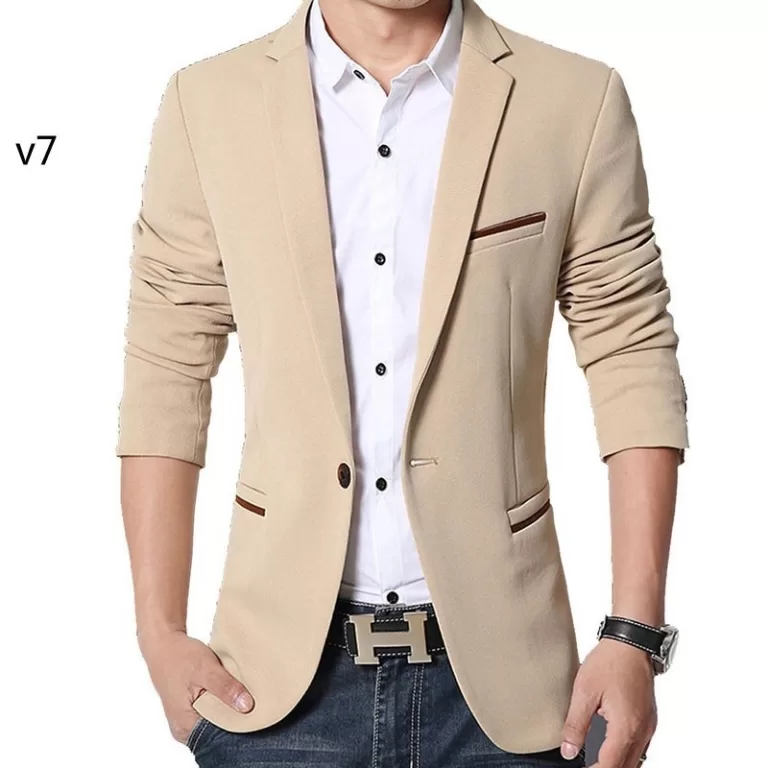 Blazer dos homens Slim Fit Moda Casual Primavera/O