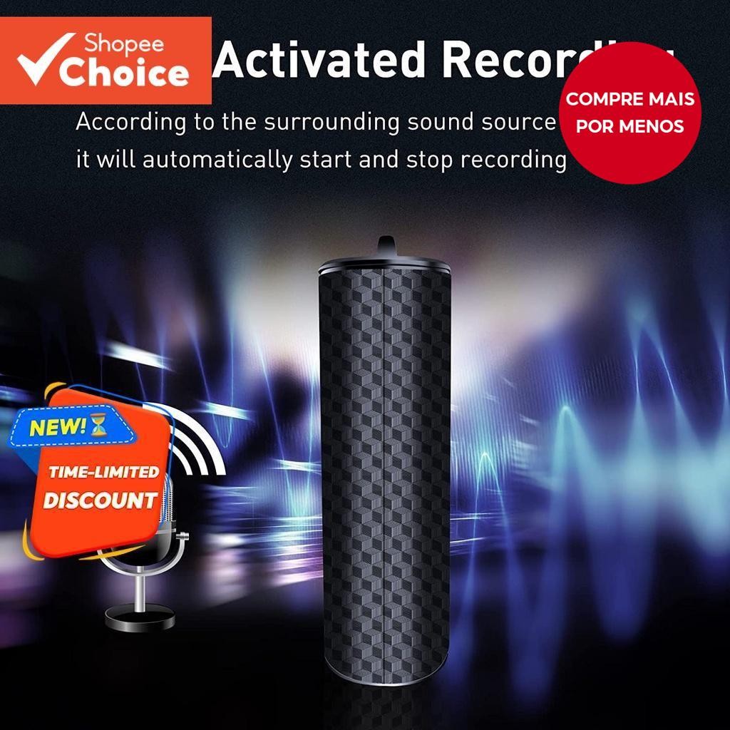 Gravador Ativado Por Voz 500 Horas De Gravação A70S 365 Standby Mini Dispositivo De Áudio Magnético